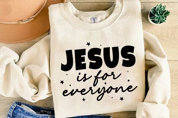 Aesthetic Christian Png, Jesus Loves Png: Graphics & T-Shirt