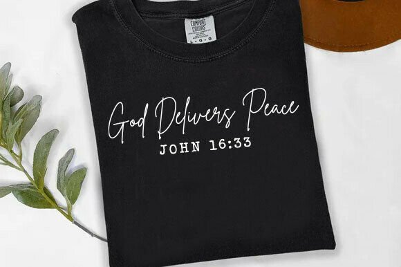 God Delivers Peace: Christian PNG Graphics for T-Shirt Designs