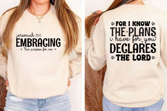Jeremiah 29 11 Bible Verse SVG Graphic for T-Shirt Designs