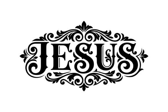 Jesus Ornamental Christian Typography Graphics for T-Shirt Designs