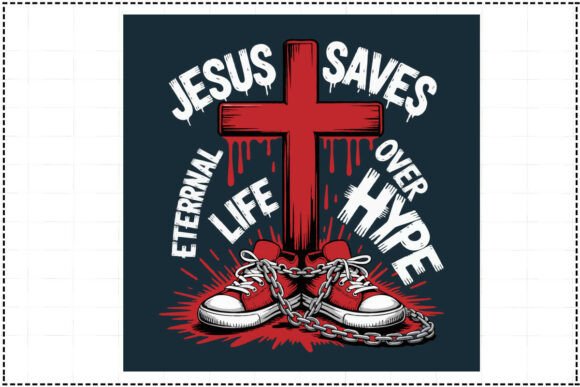Jesus Saves Christian T-Shirt Graphics for Digital Sellers