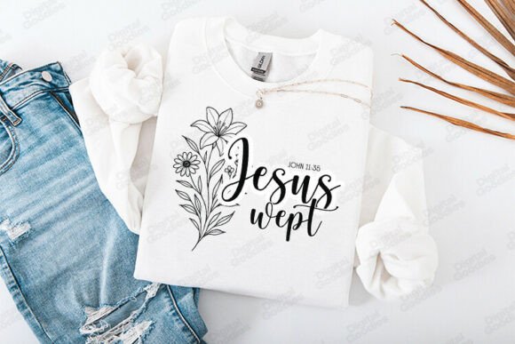 Jesus Wept Floral Faith Typography Review