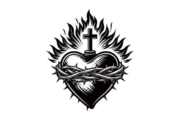 Sacred Jesus Flaming Heart Cross: Real Embroidery Review