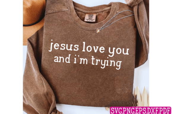 Trendy Jesus SVG: Graphics & T-Shirt Designs
